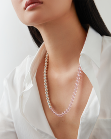 Glass Beads | Beaded Glass Necklace | Silver-Plated Steel