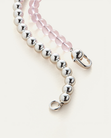 Glass Beads | Beaded Glass Necklace | Silver-Plated Steel