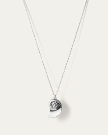 Dylan Pendant Necklace | Silver Dipped Brass