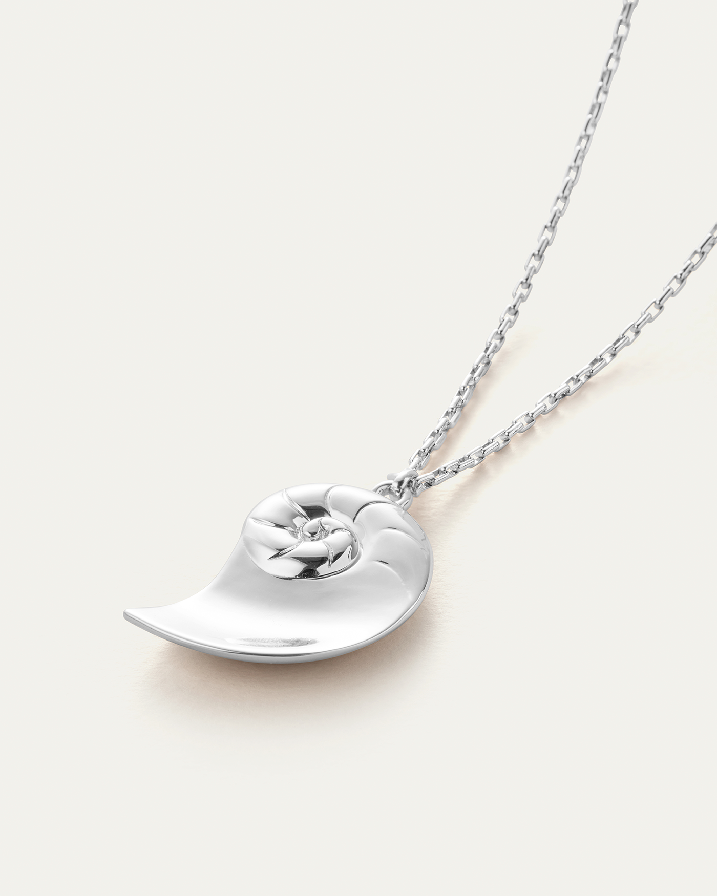 Dylan Pendant Necklace | Silver Dipped Brass