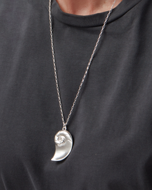 Dylan Pendant Necklace | Silver Dipped Brass