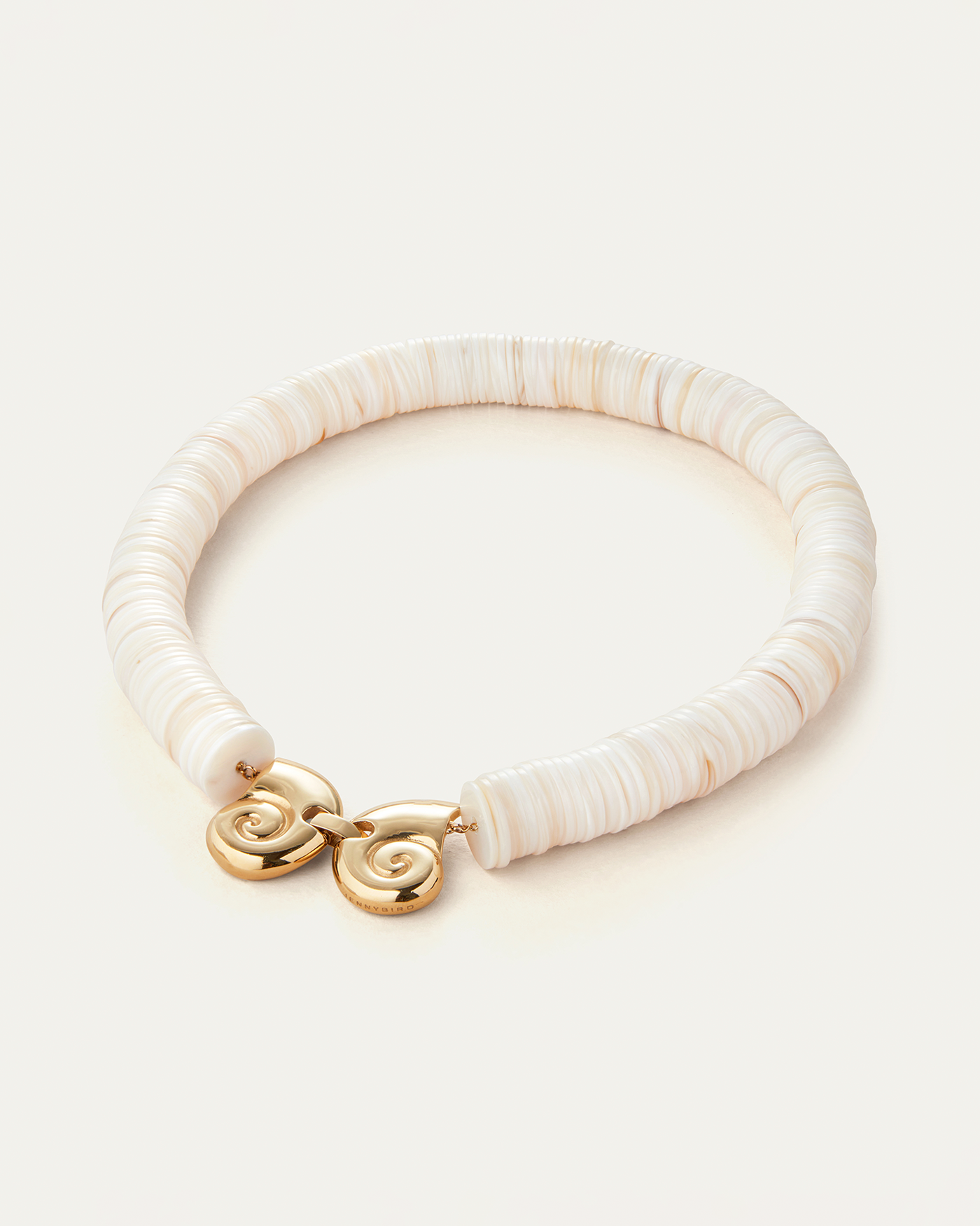 Shell Discs | Odette Mega Collar | 14K Gold-Plated Steel