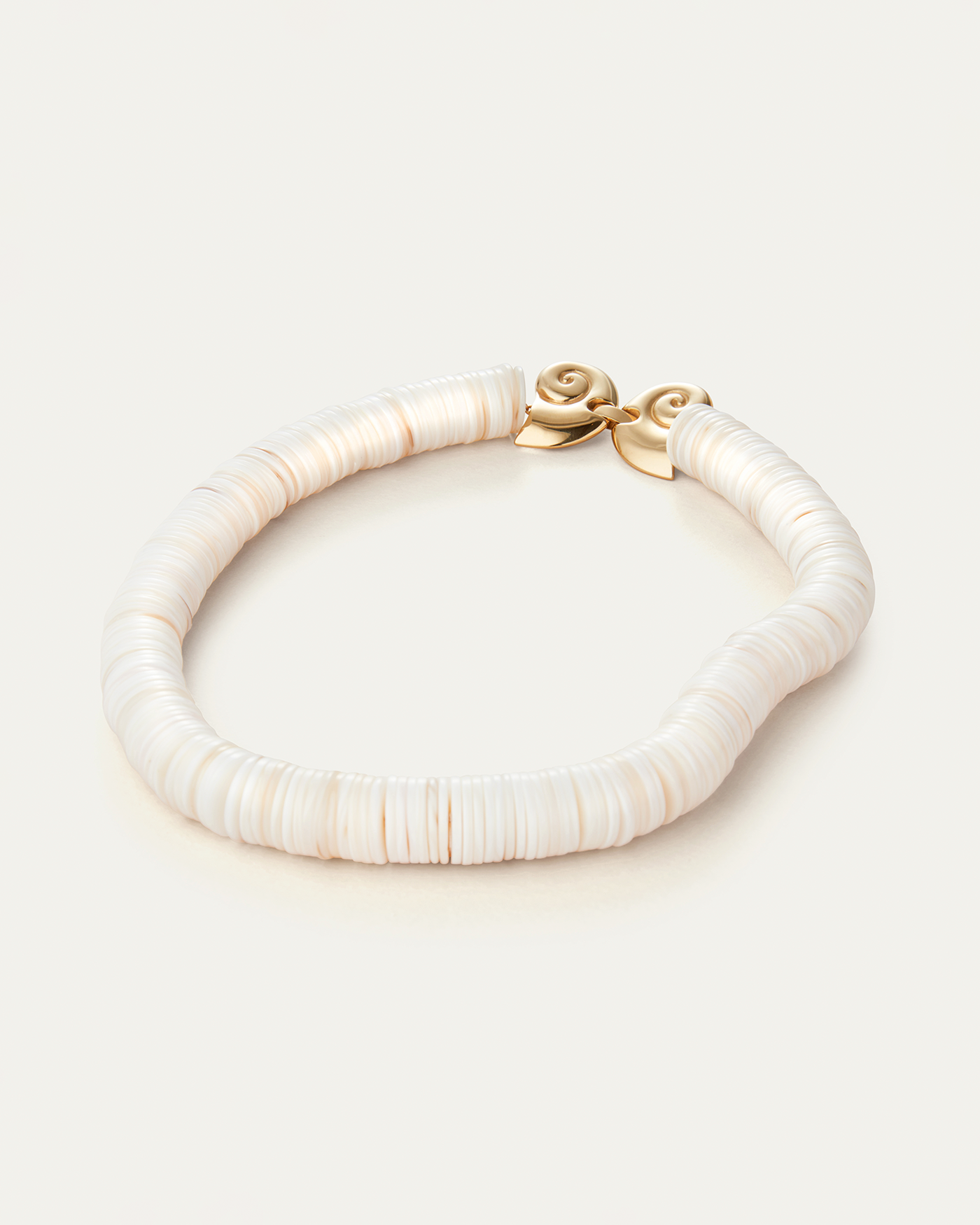 Shell Discs | Odette Mega Collar | 14K Gold-Plated Steel
