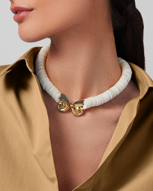 Shell Discs | Odette Mega Collar | 14K Gold-Plated Steel
