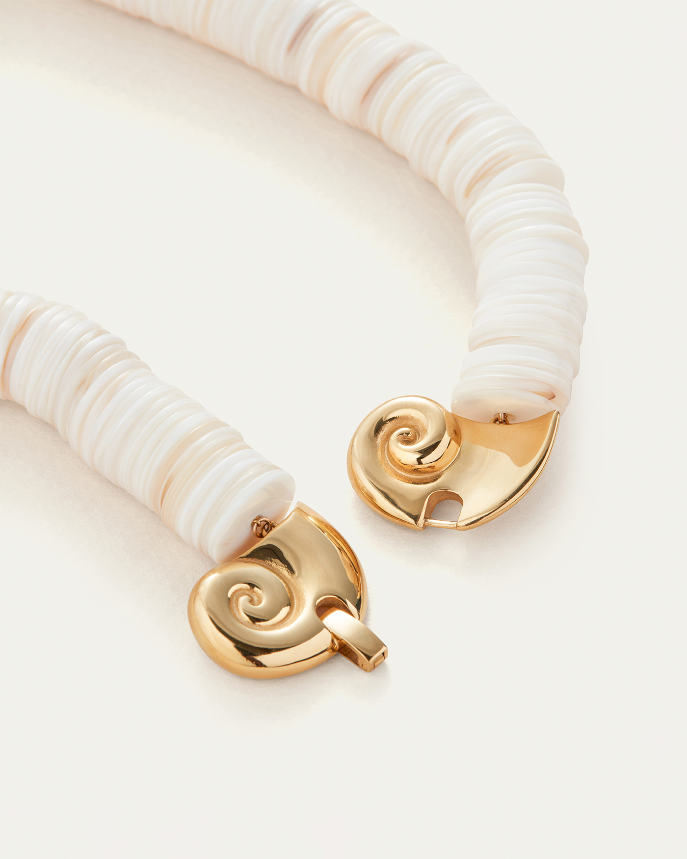 Shell Discs | Odette Mega Collar | 14K Gold-Plated Steel