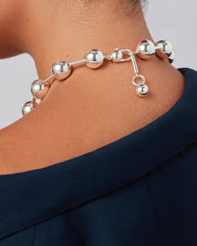 Celeste Mega Necklace | Silver Dipped Brass