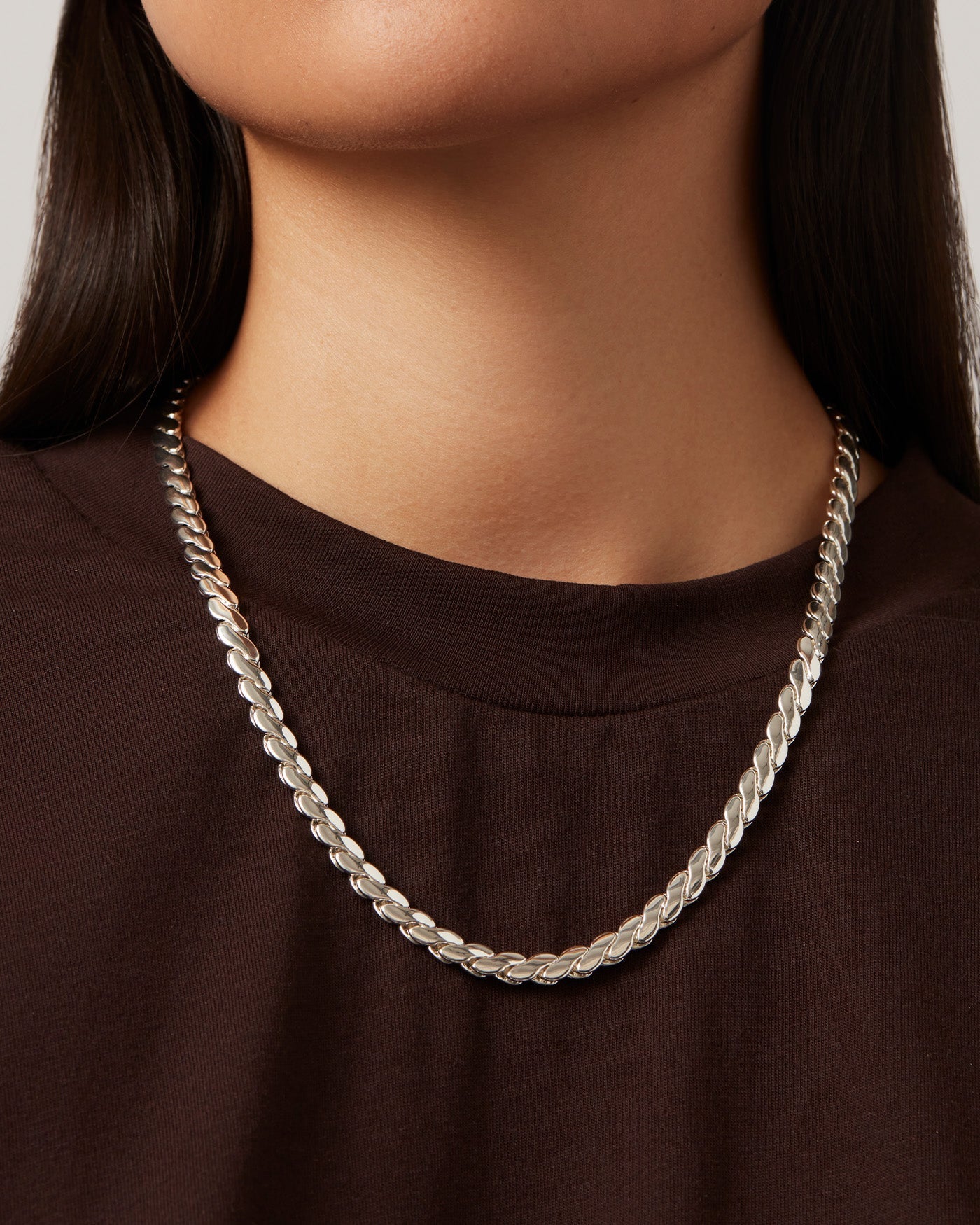 Paloma Chain | Silver Dipped Brass