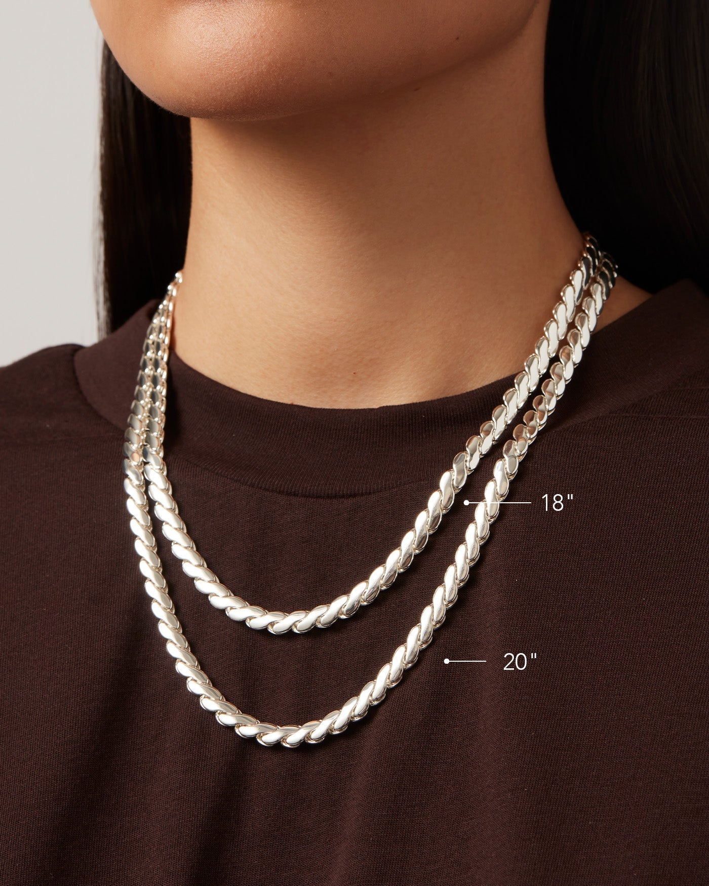 Paloma Chain | Silver Dipped Brass