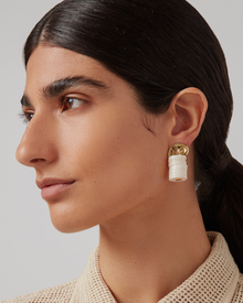 Shell Discs | Odette Earrings | 14K Gold Dipped Brass