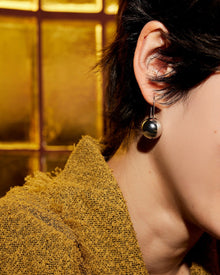 Celeste Mega Earrings | Platinum-Dipped Brass