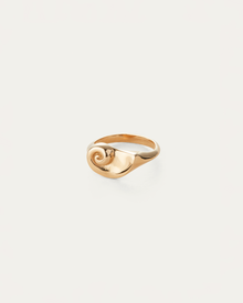 Lucille Signet Ring | 14K Gold-Plated Steel