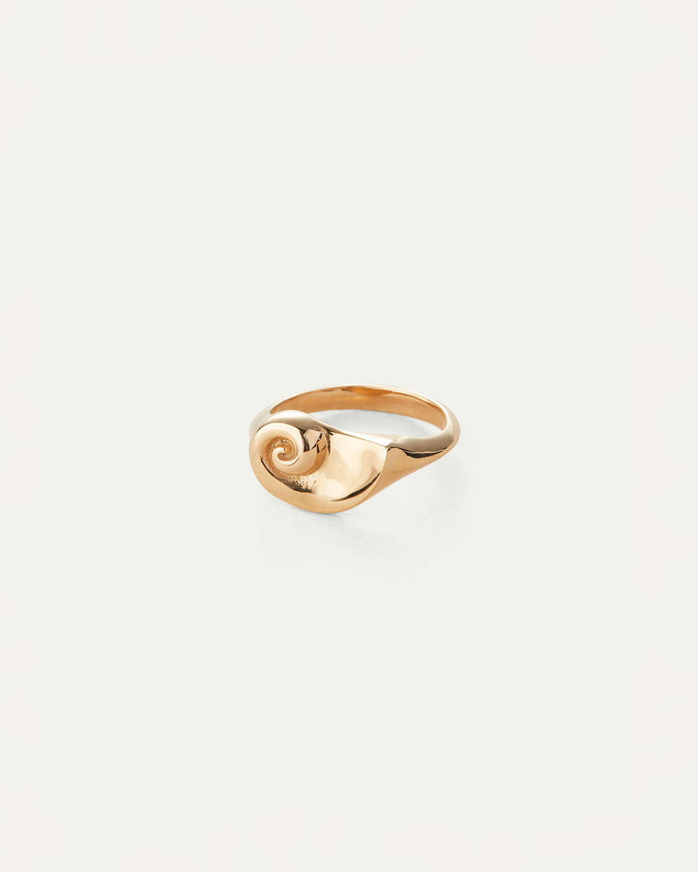 Lucille Signet Ring | 14K Gold-Plated Steel