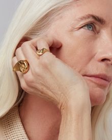 Lucille Signet Ring | 14K Gold-Plated Steel