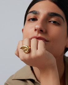 Dylan Ring | 14K Gold-Plated Steel