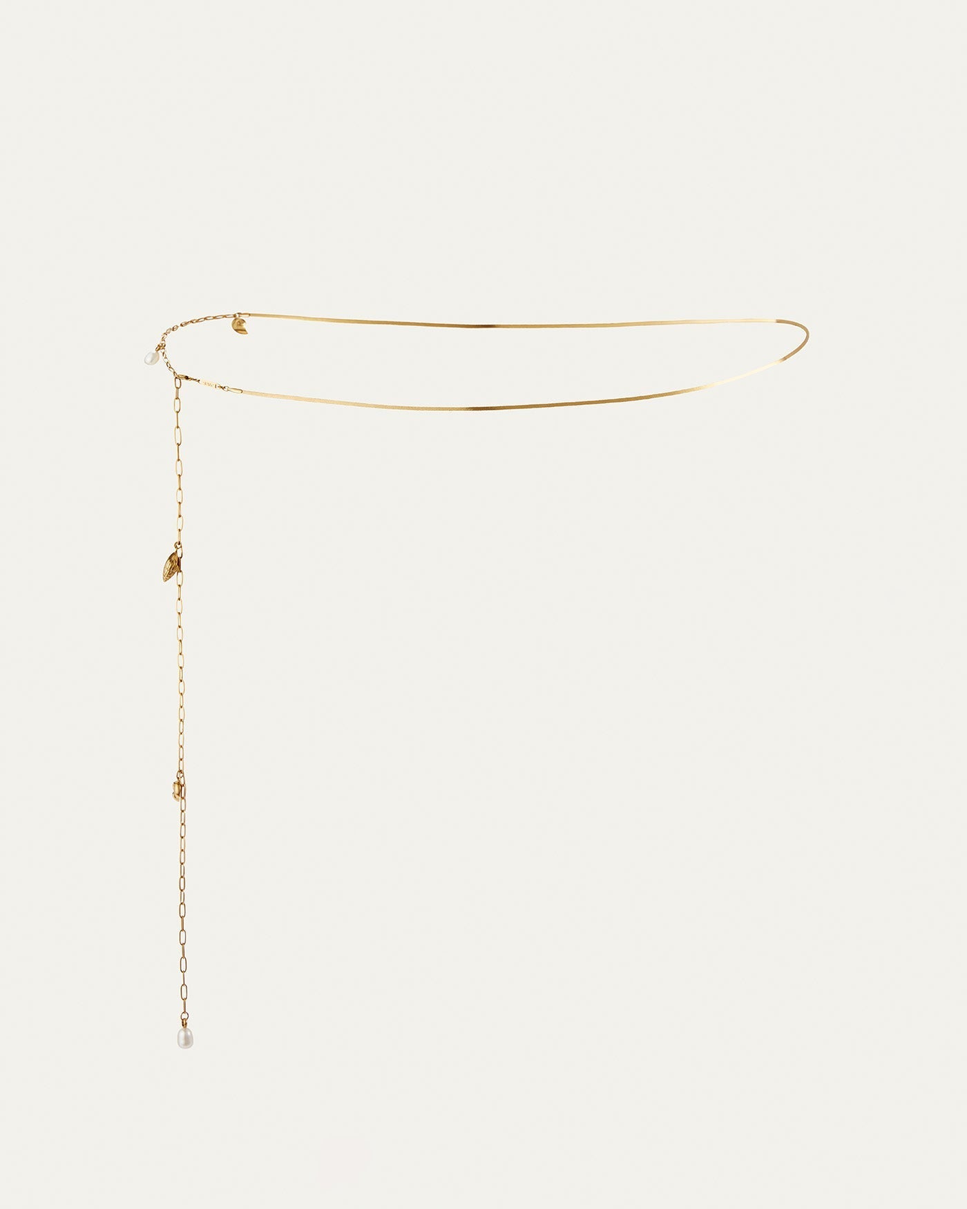 Freshwater Pearl | Lucille Body Chain | 14K Gold-Plated Steel