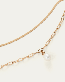 Freshwater Pearl | Lucille Body Chain | 14K Gold-Plated Steel