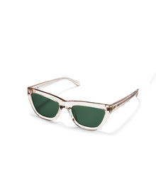 The Cateye | Clear | Green Lenses