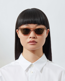 The Cateye | Clear | Green Lenses
