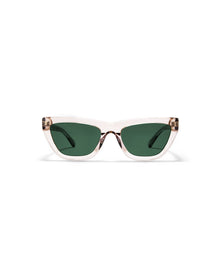 The Cateye | Clear | Green Lenses