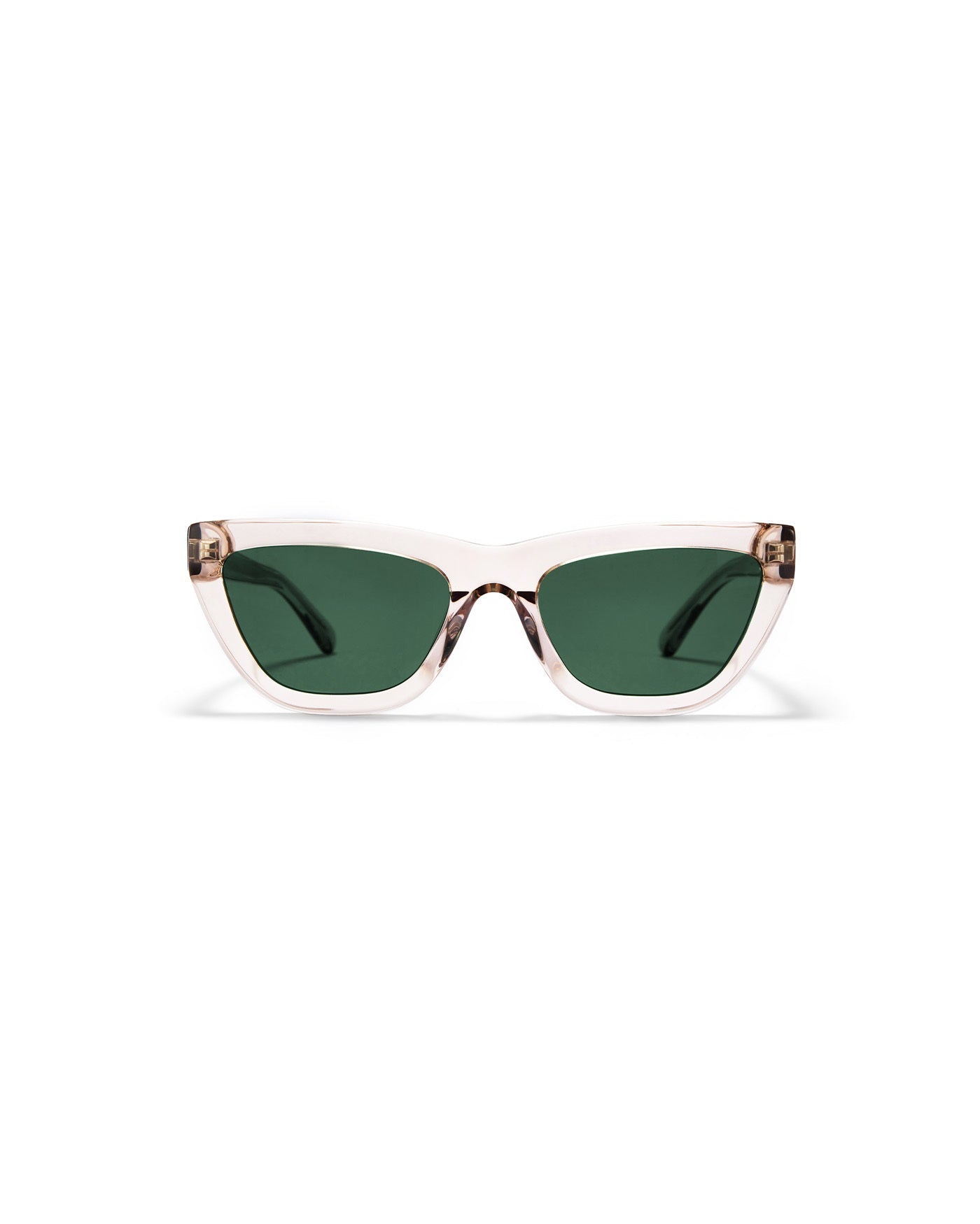 The Cateye | Clear | Green Lenses