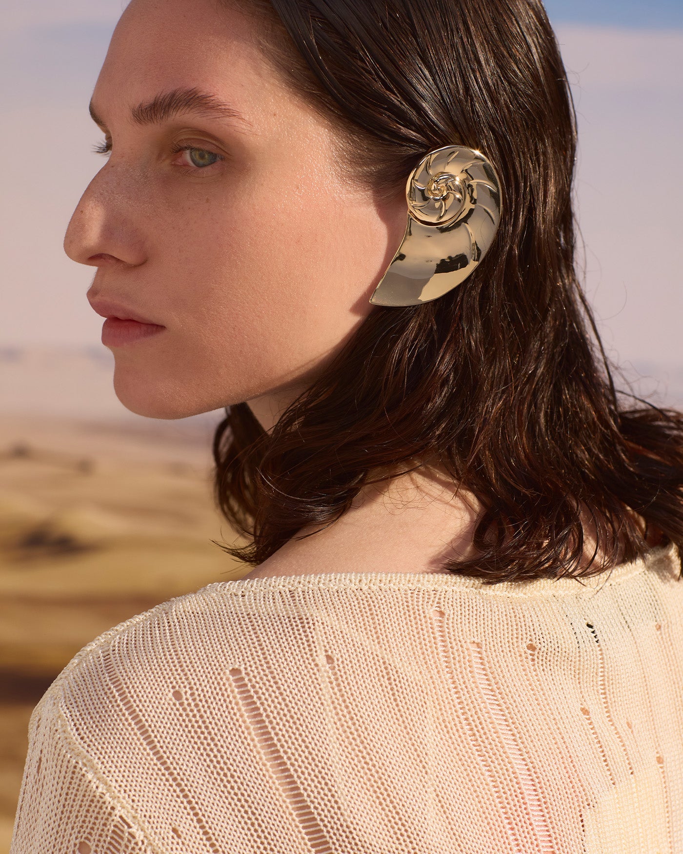 Dylan Ear Cover | Gold Tone Dipped Brass