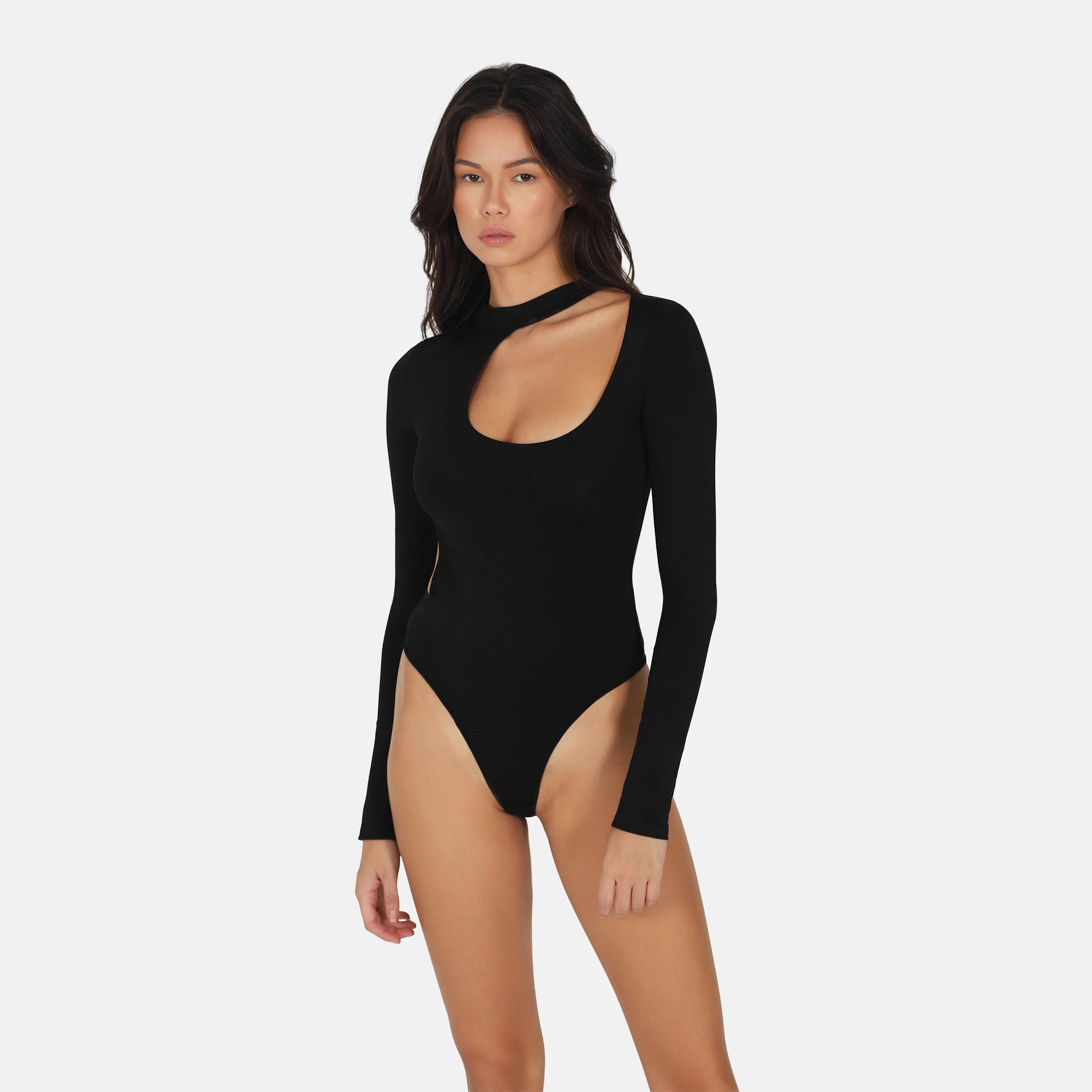 OW Collection Jen Bodysuit | Black Caviar