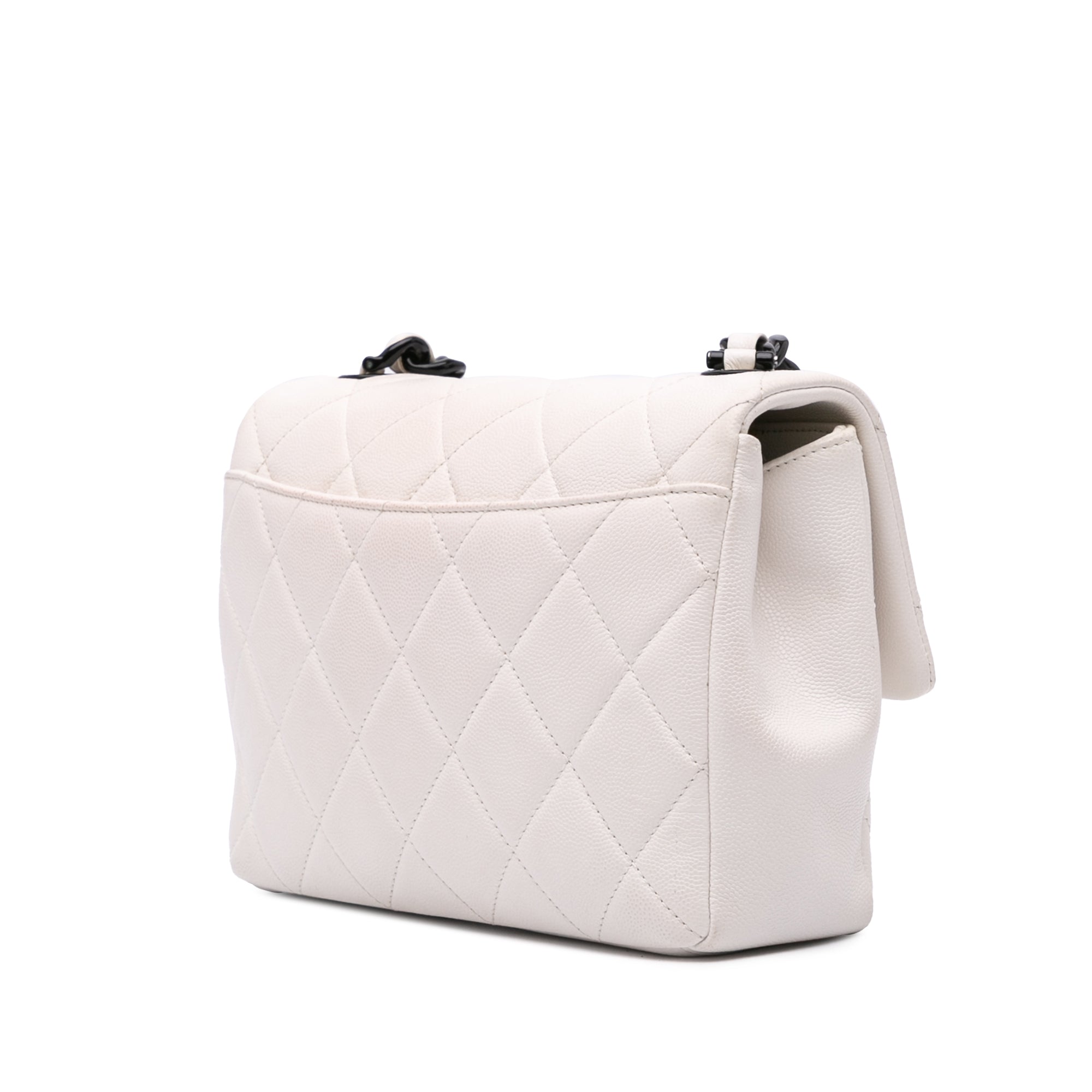 Chanel | Pre-Owned Medium Quilted Caviar My Everything Flap | White