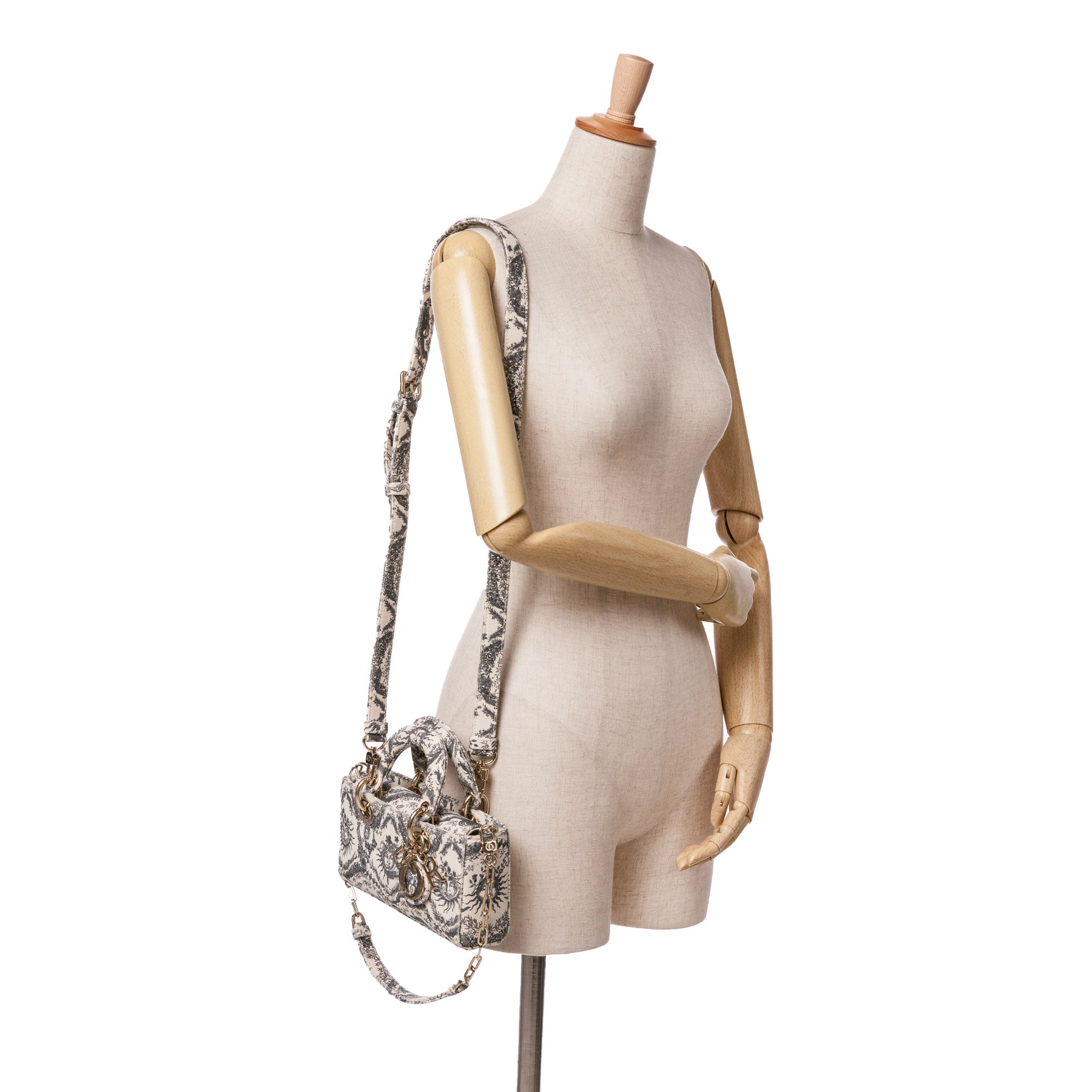 Dior | Pre-Owned Small Denim Toile de Jouy Soleil Lady D Joy | White