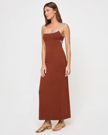 Jordana Dress | Tobacco Peri Blue