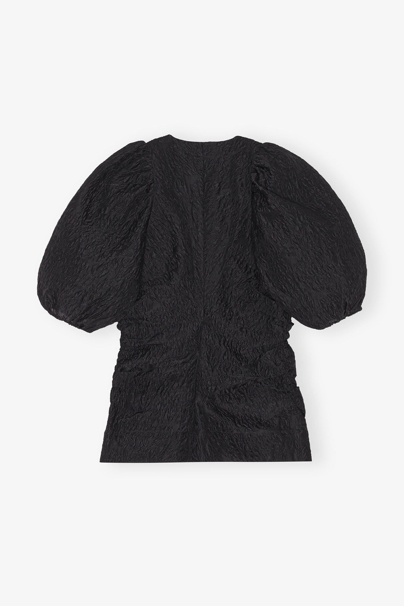 Jacquard V neck Blouse | Black