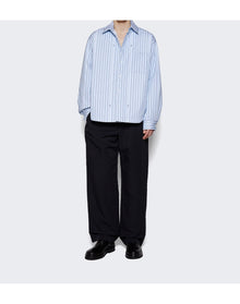 Jacquemus | Men | La Chemise Boulanger Puffed Overshirt | Pint Blue Stripe