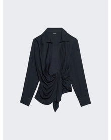 Jacquemus | Women | La Chemise Bahia Top | Dark Navy