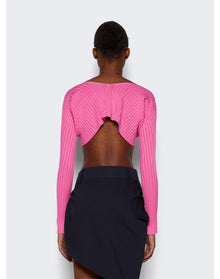 Jacquemus | Women | La Maille Pralu Cardigan | Neon Pink
