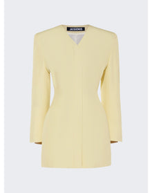 Jacquemus | Women | La Robe Cubo Mini Dress | Pale Yellow