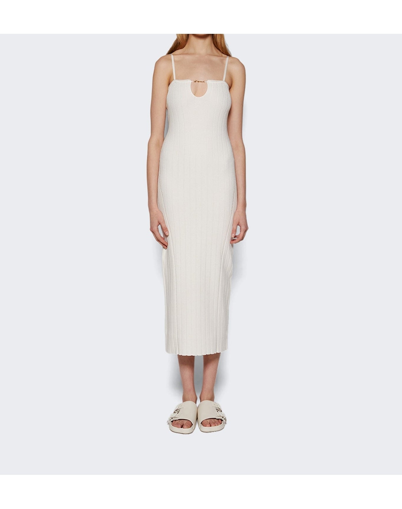 Jacquemus | Women | La Robe Sierra Bretelles Midi Dress | Off White