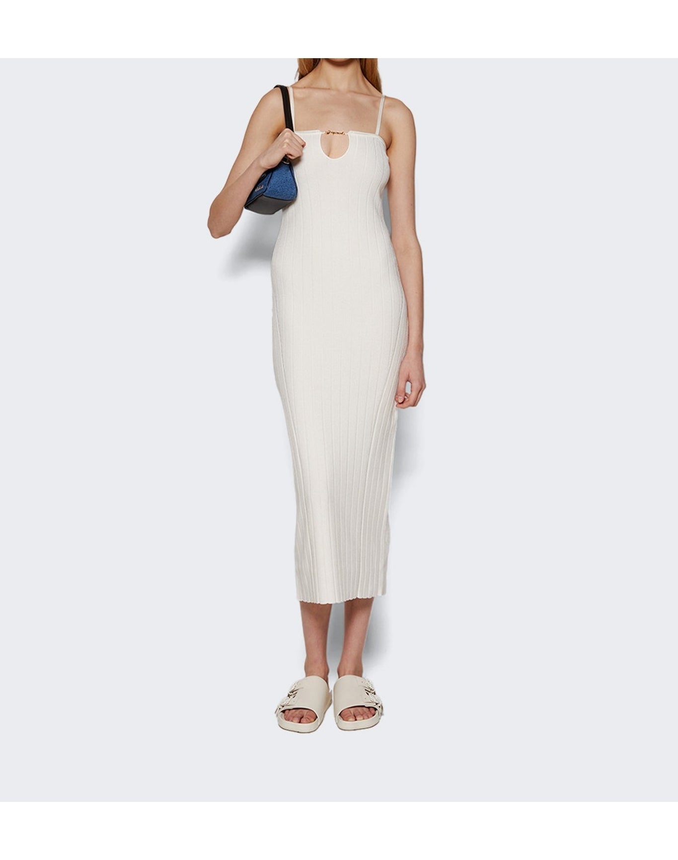 Jacquemus | Women | La Robe Sierra Bretelles Midi Dress | Off White