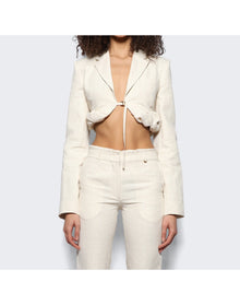 Jacquemus | Women | La Veste Croissant Blazer | Off White