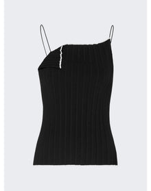 Jacquemus | Women | Le Haut Maille Plisse Top | Black
