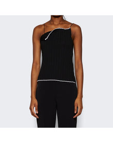 Jacquemus | Women | Le Haut Maille Plisse Top | Black