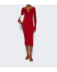 Jacquemus | Women | Long Sleeve Scalloped Top | Dark Red