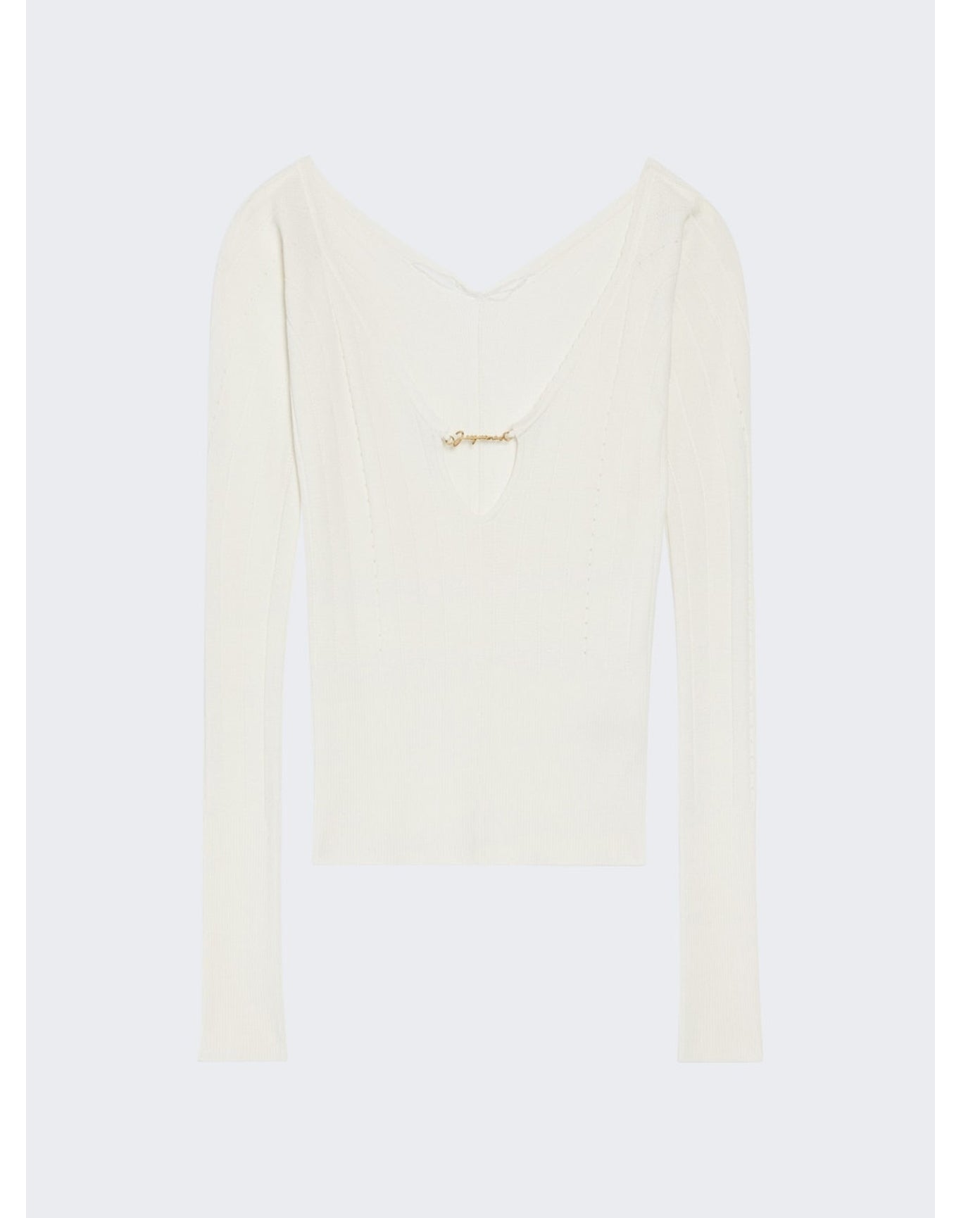 Jacquemus | Women | Long Sleeve Scalloped Top | Off White