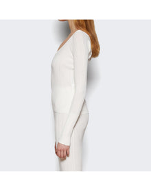 Jacquemus | Women | Long Sleeve Scalloped Top | Off White