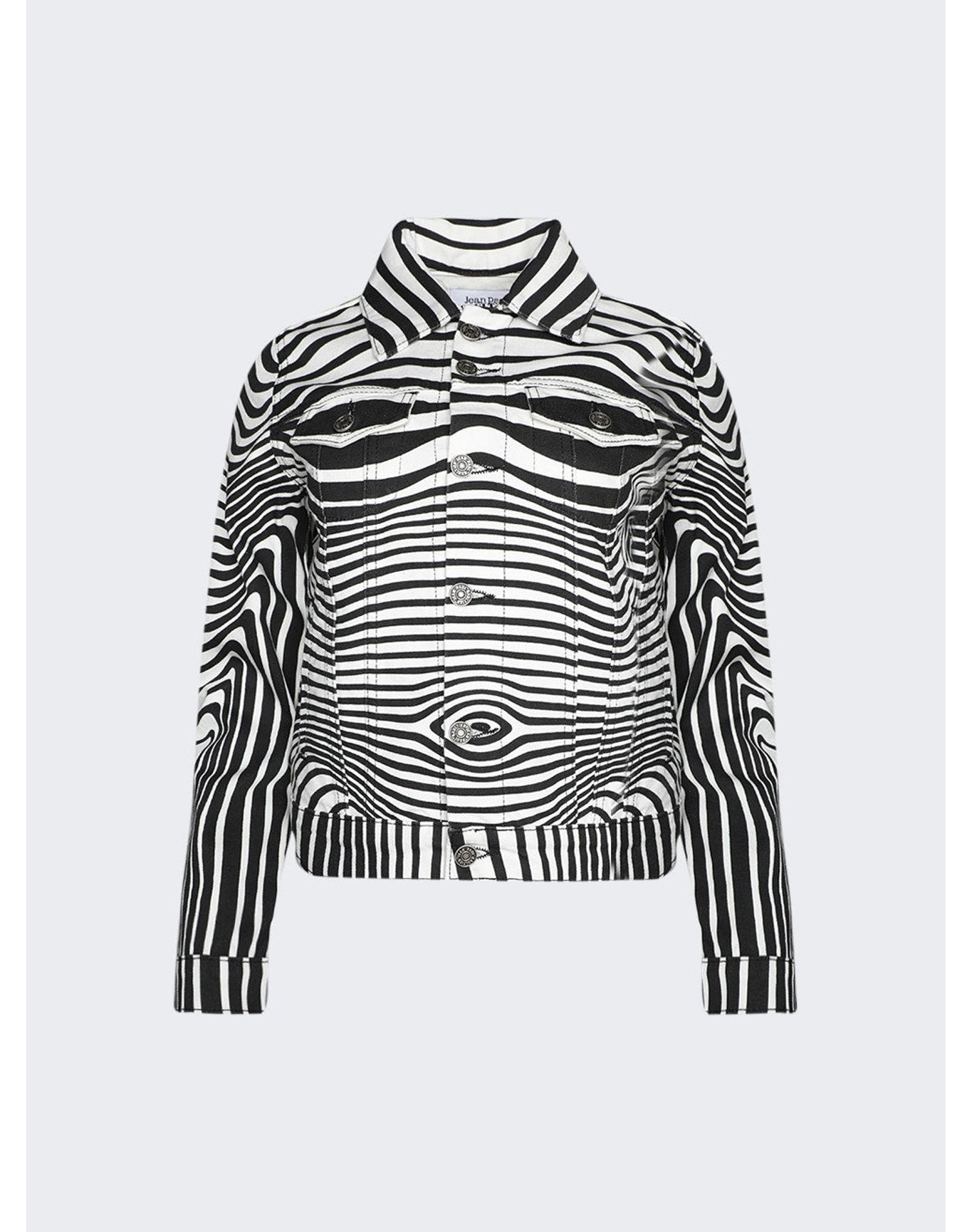 Jean Paul Gaultier | Women | Body Morphing Printed Denim Jacket | Black x White