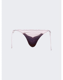 Jean Paul Gaultier | Women | Cartouche Printed Bikini Bottom | Burgundy