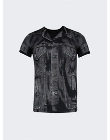 Jean Paul Gaultier | Women | L'oeil Crew Neck Top | White x Grey