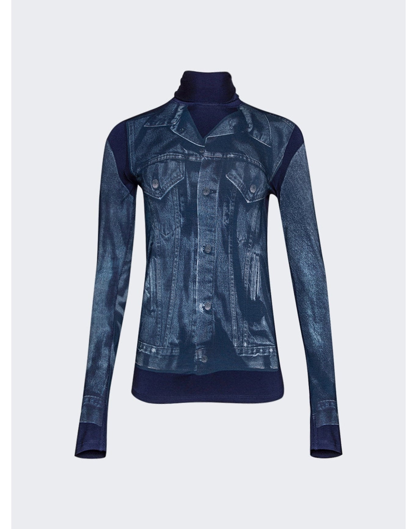 Jean Paul Gaultier | Women | L'oeil Long Sleeve Top | Navy Blue