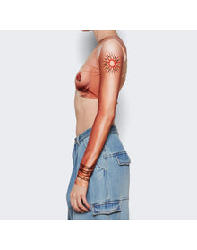 Jean Paul Gaultier | Women | Long Sleeves Corps Top | Light Nude