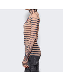 Jean Paul Gaultier | Women | Mariniere Long Sleeve Top | Nude x Blue