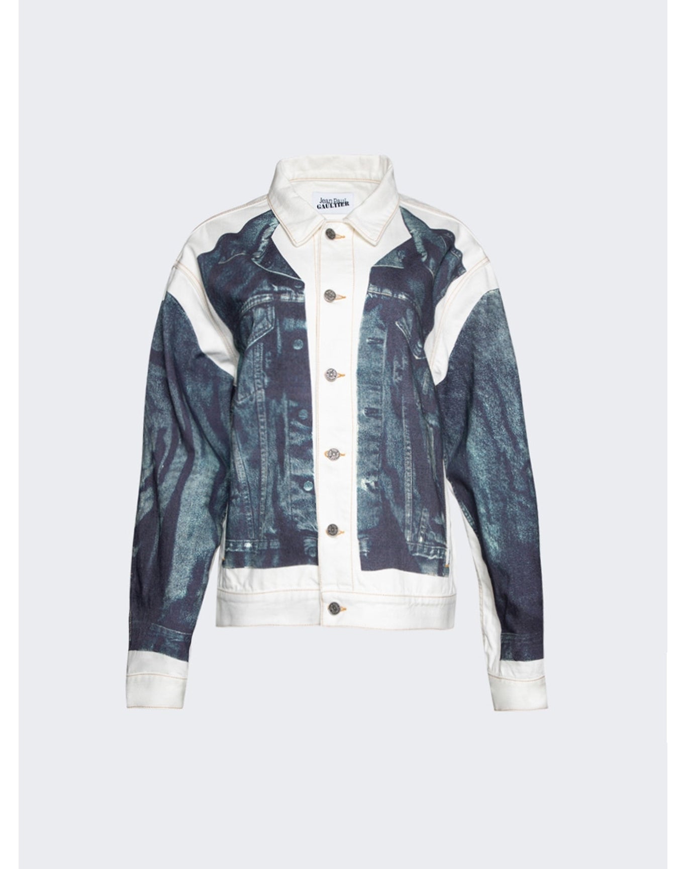 Jean Paul Gaultier | Women | Trompe Denim Jacket | White x Blue
