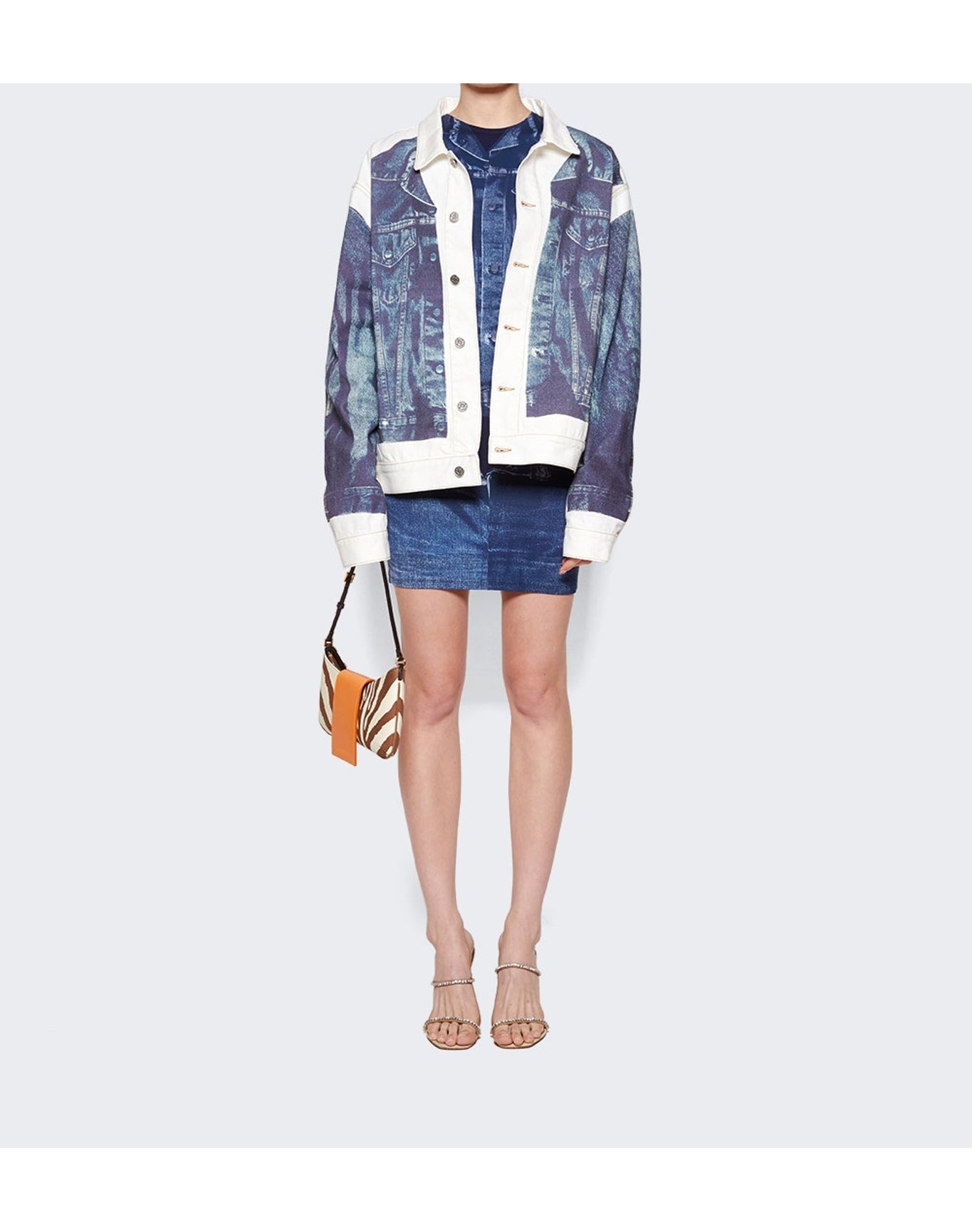 Jean Paul Gaultier | Women | Trompe Denim Jacket | White x Blue